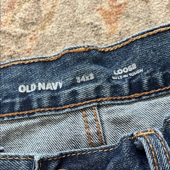 Old Navy Dark Blue Straight Jeans - Picture 2 of 4